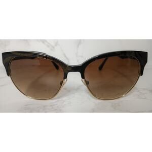 Vera Wang Black/Gold Womens Cat Eye Sunglasses